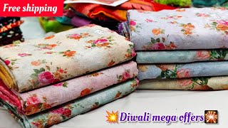 🥰diwali mega offer sales 🥰  25 oct 2024  sarees full of reduction party wear sarees collection [upl. by Nivaj]