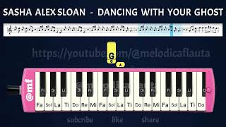 MELODICA COVER TUTORIAL SASHA ALEX SLOAN  DANCING WITH YOUR GHOST [upl. by Qirat815]