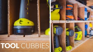 Building Tool Cubbies for Shop Organization [upl. by Kcirret]