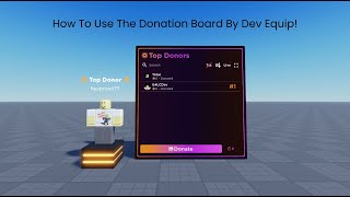 How To Use The quotDev Equipquot Donation Board In Roblox Studio  Studio Tutorials [upl. by Yendahc]