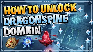 How to unlock Dragonspine domain DETAILED GUIDE Scarlet Quartz Locations Genshin Impact [upl. by Imerej]