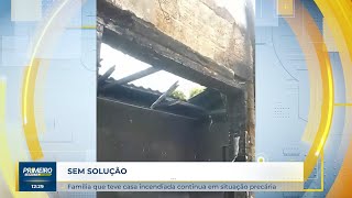 Família que teve casa incendiada em Rio Preto continua em situação precária [upl. by Aiselad923]