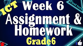 ICTgrade6 first term2025Week 6assignment and homeworkتقييم الاسبوع السادس الصف السادس لغاتICT [upl. by Aeuhsoj713]