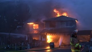 Two Alarm Fire Damages Five Homes Graham WA RAW Footage [upl. by Fusco]