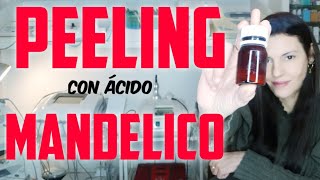 PEELING ácido MANDÉLICO  Mi experiencia  peeling facial  PEELING como se realiza  mandelico [upl. by Nosirb]