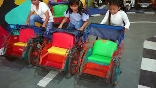 Balapan Becak Mini Mainan Anak Seru  Naik Motor Motoran dan Mobil Mobilan   Indoor Playgorund [upl. by Ellocin127]