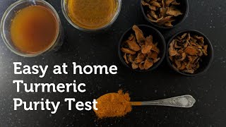 Turmeric Powder Adulteration  Easy Purity Test  September 2020 [upl. by Llerrahs583]