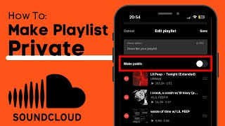 How To Make A SoundCloud Playlist Private Or Public  Quick Guide [upl. by Zere]