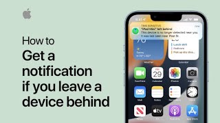 How to get a notification if you leave an item or device behind  Apple Support [upl. by Kacy388]