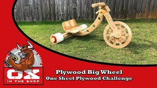 Plywood Big Wheel  One Sheet Plywood Challenge [upl. by Benildis573]