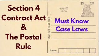 Understanding Section 4 of the Indian Contract Act The Postal Rule amp Key Case Laws Explained Law [upl. by Ellison]