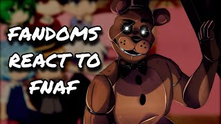 Fandoms React To FNAF  Gacha React [upl. by Attah]