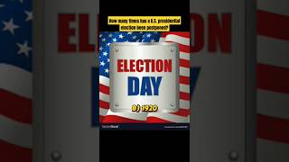 How many times has a US presidential election been postponed [upl. by Llennehc]