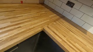 Oak worktops installation [upl. by Merow]