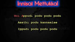 appadi podu podu Karaoke with lyrics  Gilli  Vijay  Trisha  Innisai Mettukkal [upl. by Palila733]