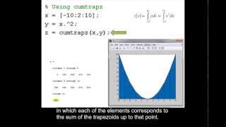 Using the trapezoidal rule for numerical integration in MATLAB [upl. by Mcfadden]