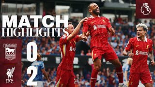 Another Salah record 👑  Ipswich Town 02 Liverpool  Premier League Highlights [upl. by Arais]