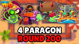 4 PARAGON Round 200 Bloons TD 6 🐵 [upl. by Fadiman]