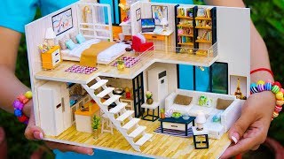 5 DIY Miniature Doll House Rooms [upl. by Alehcim902]