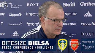 “Having high spirits is part of my job”  Marcelo Bielsa  Leeds United v Arsenal [upl. by Bradstreet]