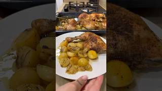 POLLO AL HORNO CON PATATAS 🍗 RECETA DE LA ABUELA youtubeshorts shorts polloasado pollo [upl. by Merceer]