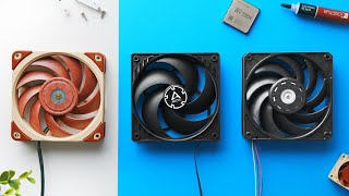 Noctua vs Arctic Nidec  Ultimate 120mm Fan Rematch [upl. by Acinat]