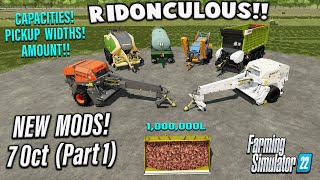 PART 1 of “RIDONCULOUS” NEW MODS ON FARMING SIMULATOR 22  PS5 Review 7th Oct 24 [upl. by Annavahs]