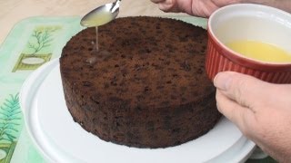 How to Make A Christmas Cake Part 2  Feeding the Cake [upl. by Awhsoj]