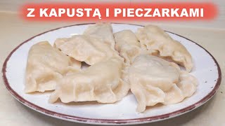 Pierogi z kapustą i pieczarkami 🥟 dumplings pierogi christmas recipie [upl. by Ayhdiv915]