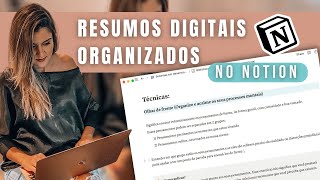 Como fazer Seus RESUMOS DIGITAIS no NOTION  Ideias e recursos [upl. by Beltran]