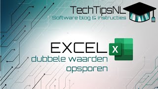 Excel  Dubbele waardes opsporen [upl. by Luisa]