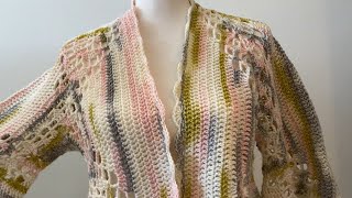 Crochet cardigan Part 1 [upl. by Yenterb]