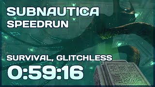 Subnautica Speedrun  Glitchless Survival  05916 Former WR [upl. by Getter]