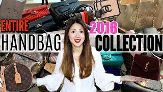 MY ENTIRE DESIGNER HANDBAG COLLECTION OF 2018  Louis Vuitton CHANEL HERMES GUCCI YSL CHARIS❤️ [upl. by Padgett737]