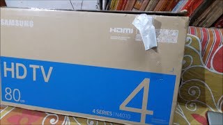 Samsung 80cm 32 inch HD Ready LED TV 32N4010 Unboxing amp First Look [upl. by Morgana52]