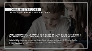 Apprentissage du vocabulaire chez les enfants d’âge maternelle  Sabah Al Bilani [upl. by Farver128]