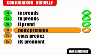 Conjugaison  Indicatif Présent  Verbe  Prendre [upl. by Isman]