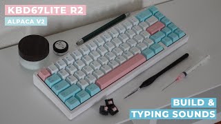 KBD67Lite R2  Alpaca V2 Switches  Unboxing Build amp Typing Sounds ASMR [upl. by Wurster]