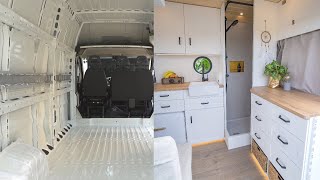 VAN CONVERSION Timelapse  Luxury DIY Campervan with SHOWER  Vanlife [upl. by Neras]