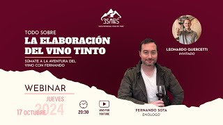 Webinar Todo sobre la elaboración del vino tinto [upl. by Nnaeoj]