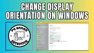 How to Change Display Orientation on Windows [upl. by Palumbo330]