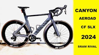 Canyon Aeroad 2024 CF SLX Sram Rival pomiar mocy DTSwiss rower szosa Aero [upl. by Aydni]