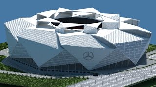 Minecraft  TIMELAPSE  Mercedes Benz Stadium Atlanta Falcons New Official  DOWNLOAD [upl. by Orapma]