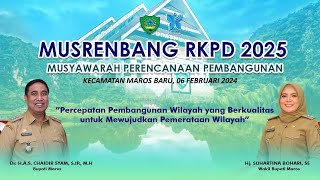 Live Streaming Zoom Musrenbang RKPD 2025 Kecamatan Maros Baru Selasa 06 Februari 2024 [upl. by Clough222]