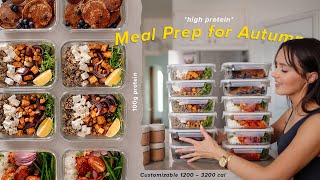 Autumn meal prep  16 high protein meals in 1 hour [upl. by Greenstein]