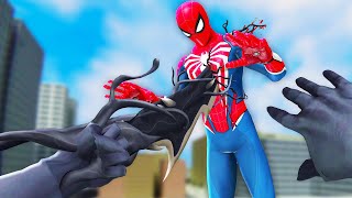 IMPALING My Spiderman Friend as VENOM Bonelab VR Mods [upl. by Rialc]