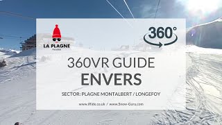 La Plagne Envers Télésiège TSD Chairlift Plagne Montalbert  Aime 2000 360 video [upl. by Artemus627]