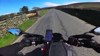 DUCATI HYPERMOTARD 950 RVE  JUBILEE TOWER FOREST OF BOWLAND TO THORNLEY UK [upl. by Ettevey]