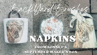 Decoupaging Napkins from Sonnet’s Sept Maker’s Box [upl. by Barina]