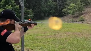 Mini 14 223 multiple slowmo shots [upl. by Auqinu828]